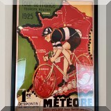 A17. Framed 1925 Tour de France print. 
